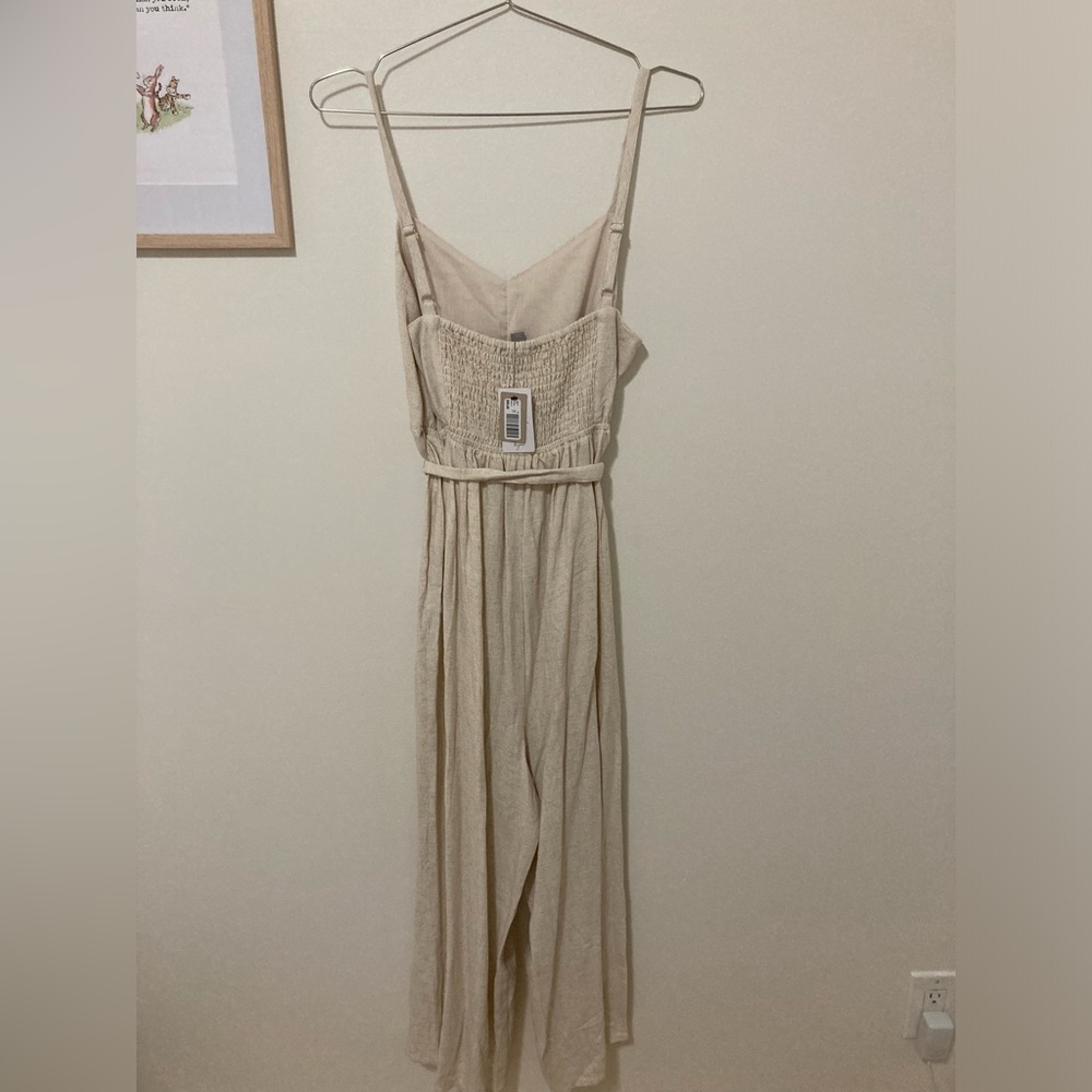 NWT Maternity Linen Blend Jumpsuit - Picture 5 of 7